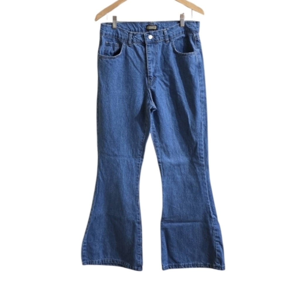 Run & Fly Women's Bootcut Retro 100% Cotton Medium Wash Jeans. Size 32/16 Long
